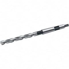 Walter-Titex - 18.25mm, 2MT 130° Point Cobalt Taper Shank Drill Bit - Bright Finish, 135mm Flute Length, 233mm OAL, Spiral Flute, Series A4244 - Americas Industrial Supply