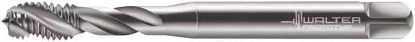 Walter-Prototyp - M5x0.80 Metric 3 Flute 6H Modified Bottoming Spiral Flute Tap - Cobalt, Bright Finish, 70mm OAL, Right Hand Flute, Right Hand Thread, Series 7051770 - Exact Industrial Supply