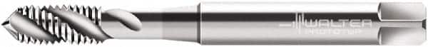 Walter-Prototyp - M7x0.75 Metric Fine 3 Flute 6H Modified Bottoming Spiral Flute Tap - Cobalt, Bright Finish, 80mm OAL, Right Hand Flute, Right Hand Thread, Series P21519 - Americas Industrial Supply