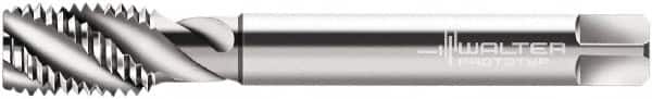 Walter-Prototyp - 1-1/2 - 6 UNC 4 Flute 2B Modified Bottoming Spiral Flute Tap - Cobalt, Bright Finish, 200mm OAL, Right Hand Flute, Right Hand Thread, Series P22569 - Americas Industrial Supply