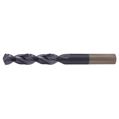 #8 RHS / RHC HSS-CO 8% (M42) 135 Degree Split Point Q-Cobalt Wide Land Parabolic Drill - TiAlN - Exact Industrial Supply