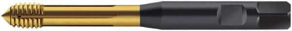 Walter-Prototyp - M6x1.00 Metric 6HX Modified Bottoming Thread Forming Tap - Cobalt, TiN Finish, 80mm OAL, 6mm Thread Length, Right Hand Thread, Series S2061345 - Americas Industrial Supply