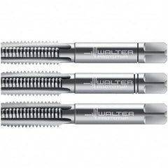 Walter-Prototyp - M20x2.50 Metric, 4 Flute, Modified Bottoming, Plug & Taper, Bright Finish, High Speed Steel Tap Set - Right Hand Cut, 95mm OAL, 1.2598" Thread Length, 6H Class of Fit, Series 30060 - Exact Industrial Supply