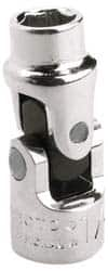 Proto - 1/4", 1/4" Drive, Standard Hand Socket - 6 Points, 1-25/64" OAL, Alloy Steel, Chrome Finish - Americas Industrial Supply