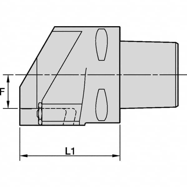 Kennametal - EG-P-GUP, EG-U-GUN, EG-U-GUP, ER-P-GUP, ER-U-GUN, ER-U-GUP Insert, 2-1/2" Head Length, Modular Grooving Blade Holder Head - Right Hand Cut, System Size PSC40, Through Coolant, Series Beyond Evolution - Americas Industrial Supply