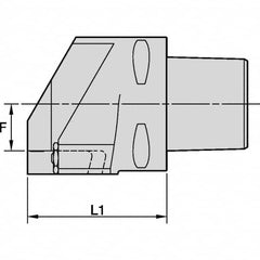 Kennametal - EG-P-GUP, EG-U-GUN, EG-U-GUP, ER-P-GUP, ER-U-GUN, ER-U-GUP Insert, 73.5mm Head Length, Modular Grooving Blade Holder Head - Left Hand Cut, System Size PSC80, Through Coolant, Series Beyond Evolution - Americas Industrial Supply