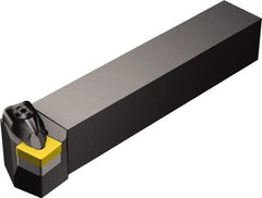 Sandvik Coromant - DCKN, Left Hand Cut, 15° Lead Angle, 1-1/4" Shank Height x 1-1/4" Shank Width, Negative Rake Indexable Turning Toolholder - 6" OAL, CNMG 16 06 12 Insert Compatibility, Series T-Max P - Americas Industrial Supply