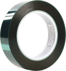 3M - 1-1/2" Wide x 72 Yd Long Green Polyester Film Masking Tape - Series 8992, 3.2 mil Thick - Americas Industrial Supply