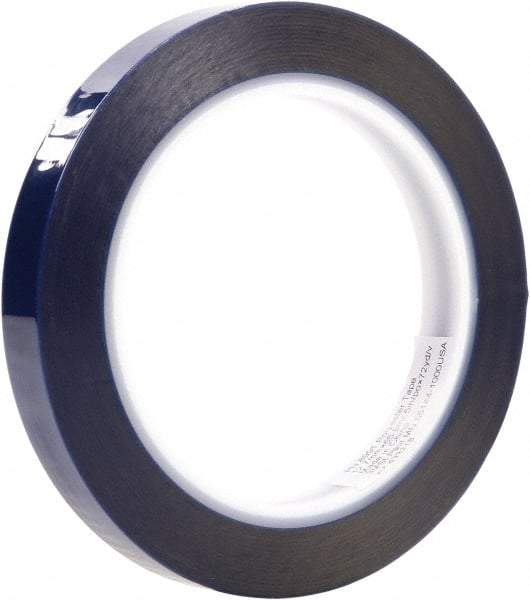 3M - 3/4" Wide x 72 Yd Long Blue Polyester Film Masking Tape - Series 8991, 2.4 mil Thick - Americas Industrial Supply