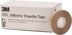 3M - 36 Yds. Long x, High Strength Acrylic Adhesive Transfer Tape - Paper Liner, 2 mil Thick - Americas Industrial Supply