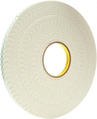 3M - 3/4" x 5 Yd Acrylic Adhesive Double Sided Tape - 0.06" Thick, Urethane Foam Liner, Series 4026W - Americas Industrial Supply