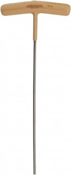 Paramount - 3mm Hex, T-Handle Cushion Grip, Hex Key - 7-45/64" OAL, Protanium High Torque Steel, Metric System of Measurement - Americas Industrial Supply