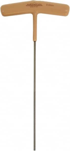 Paramount - 2.5mm Hex, T-Handle Cushion Grip, Hex Key - 6-51/64" OAL, Protanium High Torque Steel, Metric System of Measurement - Americas Industrial Supply
