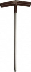 Paramount - 3/8" Hex, T-Handle Cushion Grip, Ball End Hex Key - 11-51/64" OAL, Protanium High Torque Steel, Inch System of Measurement - Americas Industrial Supply