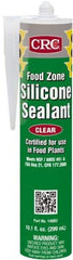 CRC - 10.1 oz Cartridge Clear Hydroxy-Terminated Polydimethylsiloxane/Silica Food Grade Silicone Sealant - -70 to 400°F Operating Temp, 60 min Tack Free Dry Time, 24 hr Full Cure Time - Americas Industrial Supply