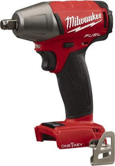 Milwaukee Tool - 1/2" Drive 18 Volt Pistol Grip Cordless Impact Wrench & Ratchet - 2,500 RPM, 0 to 3,200 BPM, 220 Ft/Lb Torque, Lithium-Ion Batteries Not Included - Americas Industrial Supply