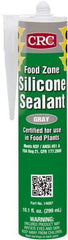 CRC - 10.1 oz Cartridge Gray Hydroxy-Terminated Polydimethylsiloxane/Silica Food Grade Silicone Sealant - -70 to 400°F Operating Temp, 60 min Tack Free Dry Time, 24 hr Full Cure Time - Americas Industrial Supply