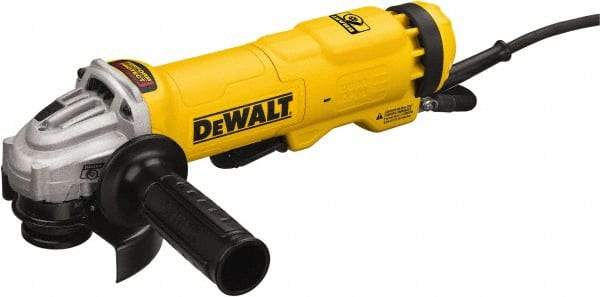 DeWALT - 4-1/2" Wheel Diam, 11,000 RPM, Corded Angle & Disc Grinder - 5/8-11 Spindle, 11 Amps - Americas Industrial Supply