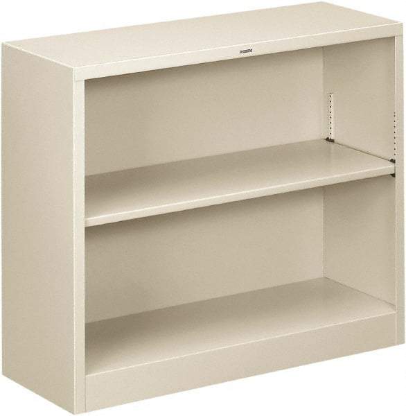 Hon - 2 Shelf, 29" High x 34-1/2" Wide Bookcase - 11-1/2" Deep, Steel, Light Gray - Americas Industrial Supply