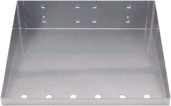 Triton - 12" Long Silver Pegboard Shelf - For Use with Garment Hangers - Americas Industrial Supply
