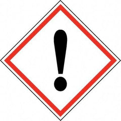 NMC - Hazardous Materials Label, Header: Harmful Irritant Warning - Legend: GHS - Graphic, English, Black & Red, 4" Long x 4" High, No Coating - Americas Industrial Supply