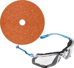 3M - 4-1/2" Diam 5/8-11 Threaded Hole 60 Grit Fiber Disc - Medium Grade, Ceramic, 13,300 Max RPM, Series 982C - Americas Industrial Supply