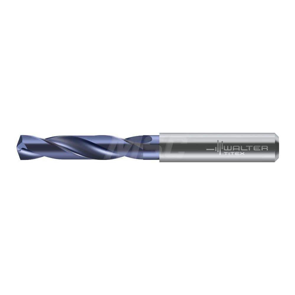 Screw Machine Length Drill Bit: 0.4606″ Dia, 140 °, Solid Carbide Coated, Right Hand Cut, Straight-Cylindrical Shank, Series DC150-03-A0