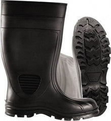 PRO-SAFE - Unisex Size 11 Medium Width Steel Work Boot - Black, PVC Upper, 15" High, Non-Slip, Waterproof - Americas Industrial Supply