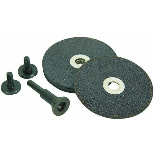 Vortec 6-Piece Cut-Off Wheel Kit, Mandrel and 5 ea. 3″ × 1/16″ × 3/8″ Wheels - Americas Industrial Supply