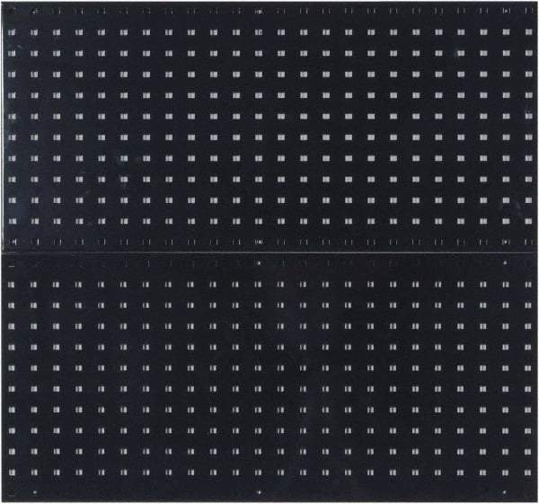 Triton - 18" Wide x 36" High Industrial Steel Tool Peg Board System - 2 Panels, Steel with Epoxy Coating, Black - Americas Industrial Supply