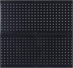 Triton - 18" Wide x 36" High Industrial Steel Tool Peg Board System - 2 Panels, Steel with Epoxy Coating, Black - Americas Industrial Supply