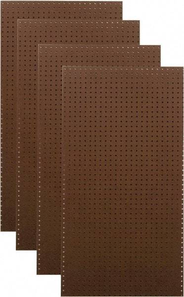 Triton - 24" Wide x 48" High Peg Board Storage Board - 4 Panels, Hardboard, Brown - Americas Industrial Supply