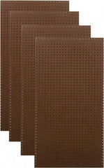 Triton - 24" Wide x 48" High Peg Board Storage Board - 4 Panels, Hardboard, Brown - Americas Industrial Supply