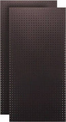 Triton - 24" Wide x 48" High Peg Board Storage Board - 2 Panels, Hardboard, Black - Americas Industrial Supply