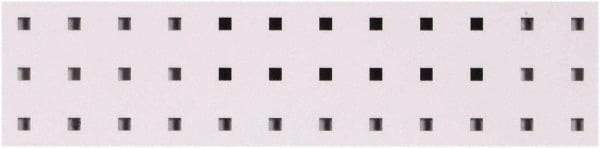 Triton - 18" Wide x 4-1/2" High Peg Board Strip - 1 Panel, Steel with Epoxy Coating, White - Americas Industrial Supply
