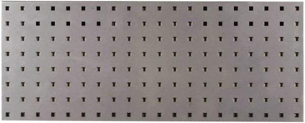 Triton - 30" Wide x 12" High Peg Board Strip - 1 Panel, Steel with Epoxy Coating, Silver - Americas Industrial Supply