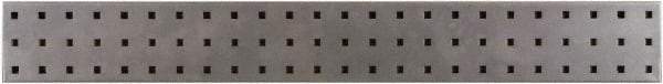 Triton - 36" Wide x 4-1/2" High Peg Board Strip - 1 Panel, Steel with Epoxy Coating, Silver - Americas Industrial Supply