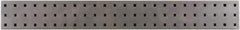 Triton - 36" Wide x 4-1/2" High Peg Board Strip - 1 Panel, Steel with Epoxy Coating, Silver - Americas Industrial Supply