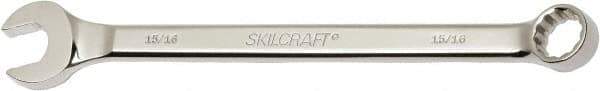 Ability One - 5/16" 12 Point Combination Wrench - 15° Offset Angle, Steel, Chrome Finish - Americas Industrial Supply