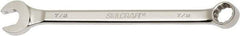 Ability One - 7/8" 12 Point Combination Wrench - 15° Offset Angle, Steel, Chrome Finish - Americas Industrial Supply