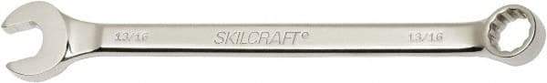 Ability One - 13/16" 12 Point Combination Wrench - 15° Offset Angle, Steel, Chrome Finish - Americas Industrial Supply