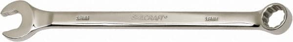 Ability One - 18mm 12 Point Combination Wrench - 15° Offset Angle, Steel, Chrome Finish - Americas Industrial Supply