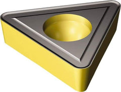 Sandvik Coromant - TCMT32.52 UR Grade 4325 Carbide Turning Insert - TiCN/Al2O3/TiN Finish, 60° Triangle, 3/8" Inscr Circle, 5/32" Thick, 1/32" Corner Radius - Americas Industrial Supply