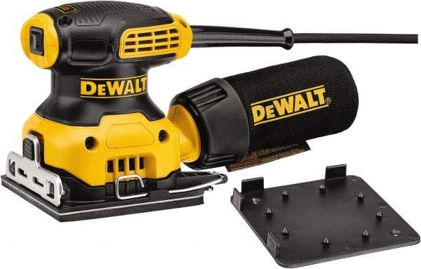 DeWALT - 14,000 OPM, Electric Orbital Sander - Square, Oscillating Sander, 2.3 Amps - Americas Industrial Supply