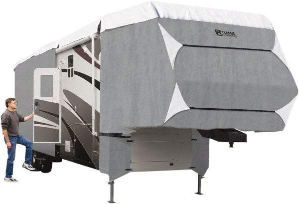 Classic Accessories - Polypropylene RV Protective Cover - 23 to 26' Long x 122" High, Gray and White - Americas Industrial Supply