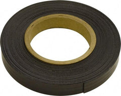 Mag-Mate - 300" Long x 1" Wide x 1/16" Thick Flexible Magnetic Strip - 12 Lb Max Pull Force, 6 Linear Ft/Lb Magnetic Pull Force, Plain Back, Dark Brown - Americas Industrial Supply