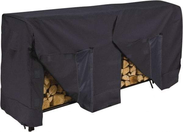 Classic Accessories - Polyester Log Rack Protective Cover - 96 x 24 x 42", Black - Americas Industrial Supply