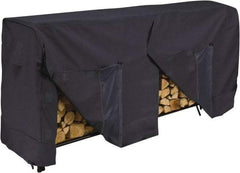 Classic Accessories - Polyester Log Rack Protective Cover - 96 x 24 x 42", Black - Americas Industrial Supply