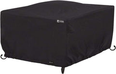 Classic Accessories - Polyester Fire Pit Protective Cover - 42 x 42 x 22", Black - Americas Industrial Supply