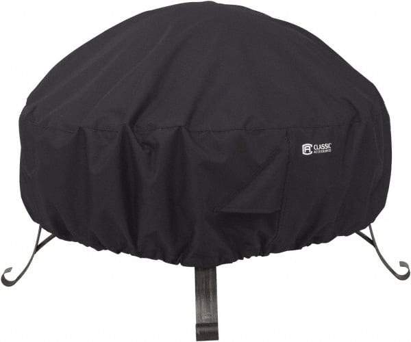 Classic Accessories - Polyester Fire Pit Protective Cover - 36" Diam x 12" High, Black - Americas Industrial Supply